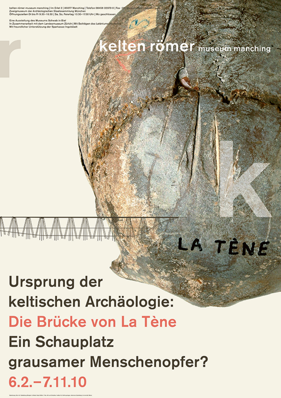 Plakat zur Sonderausstellung »Die Brücke von La Tène«.