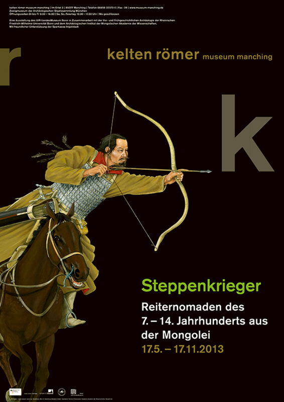 Plakat zur Sonderausstellung »Steppenkrieger«.